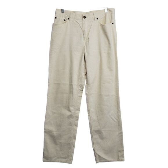Jones New York Sport Women's Stretch Corduroy Style Size 10 Ivory Straight Pants - Picture 1 of 7
